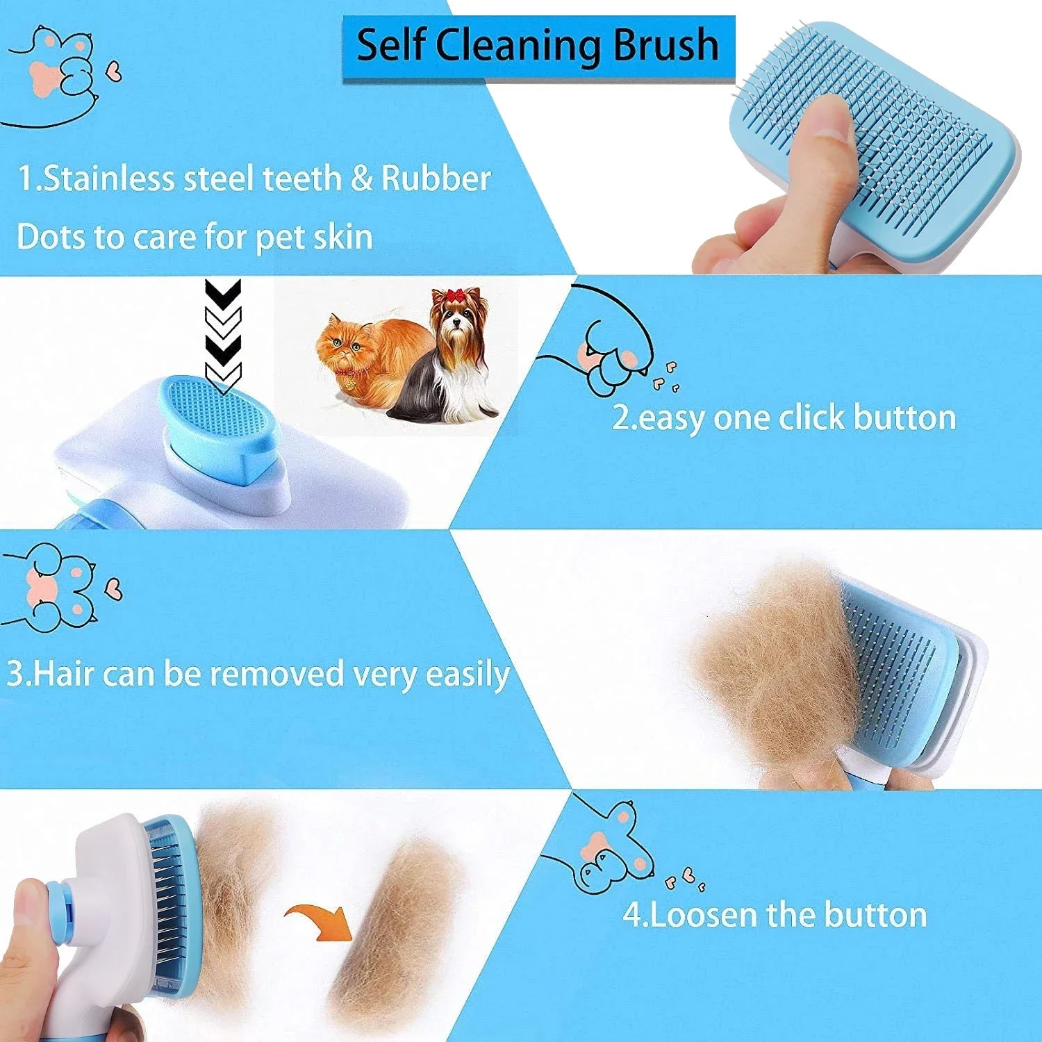 La solution ultime pour un pelage soyeux et une maison sans poils !

Marre des poils d'animaux partout sur vos vêtements et votre canapé ? Notre brosse auto-nettoyante professionnelle est conçue pour simplifier la vie des